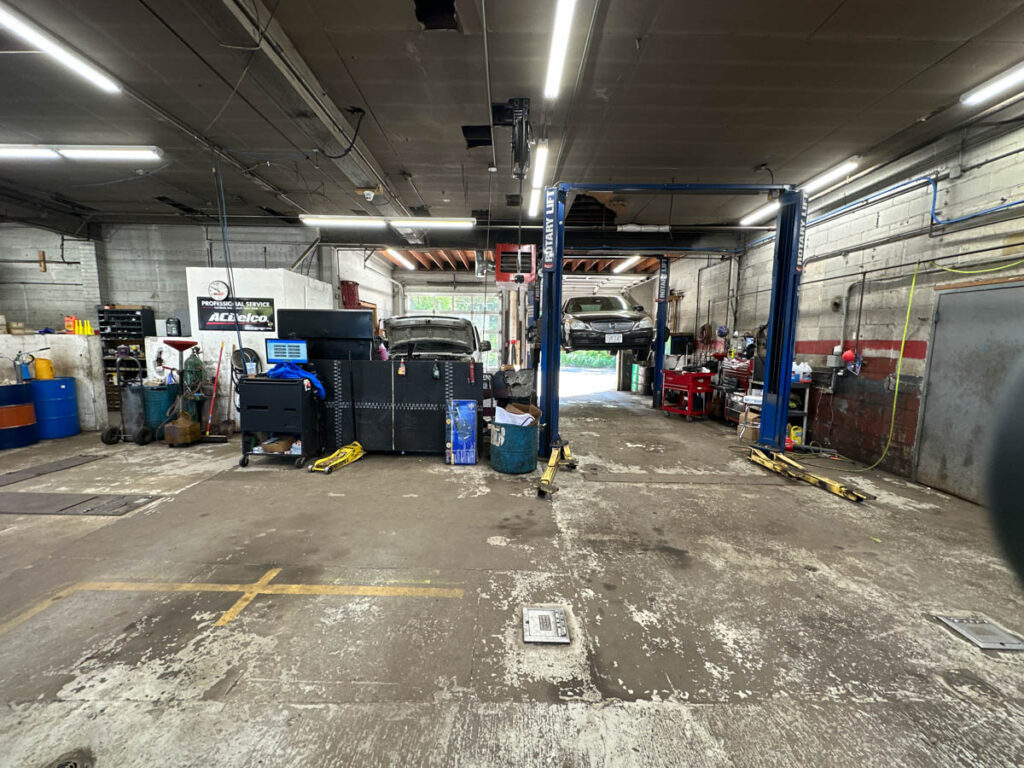 View of the Workspace at Ronnie's Automotive in Billerica, MA.
